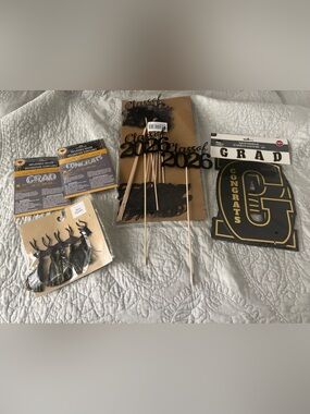 Class of 2026 Black Graduation Photo Props - Party Supplies